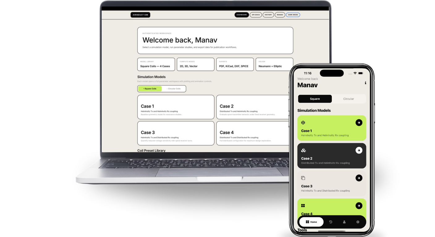 AirInduct Sim — Web and Mobile